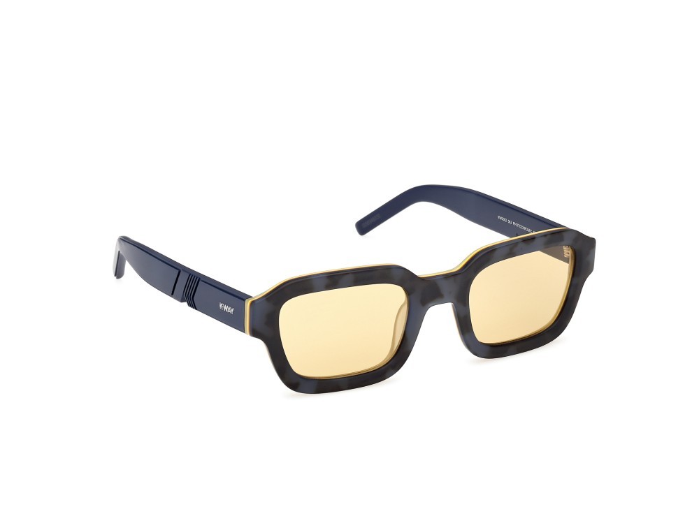 Sonnenbrillen K-Way KW0002 (56J) farbe avana/monocolore - blu opaco form geometrisch gläser roviex