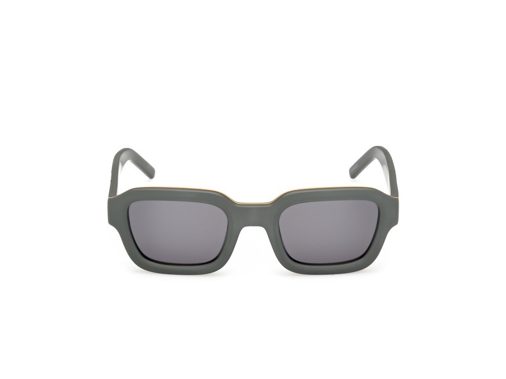Occhiali da sole K-Way KW0002 (97N) colore verde scuro opaco forma geometrico lenti verde