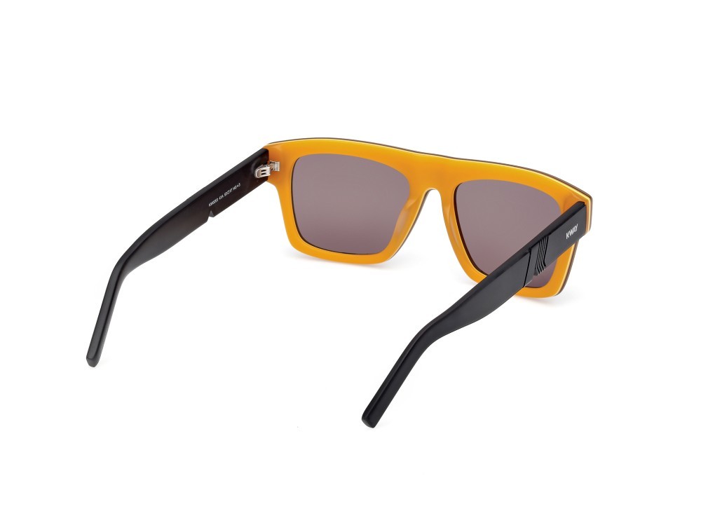 Occhiali da sole K-Way KW0003 (41A) colore giallo/monocolore - nero opaco forma rettangolare lenti fumo