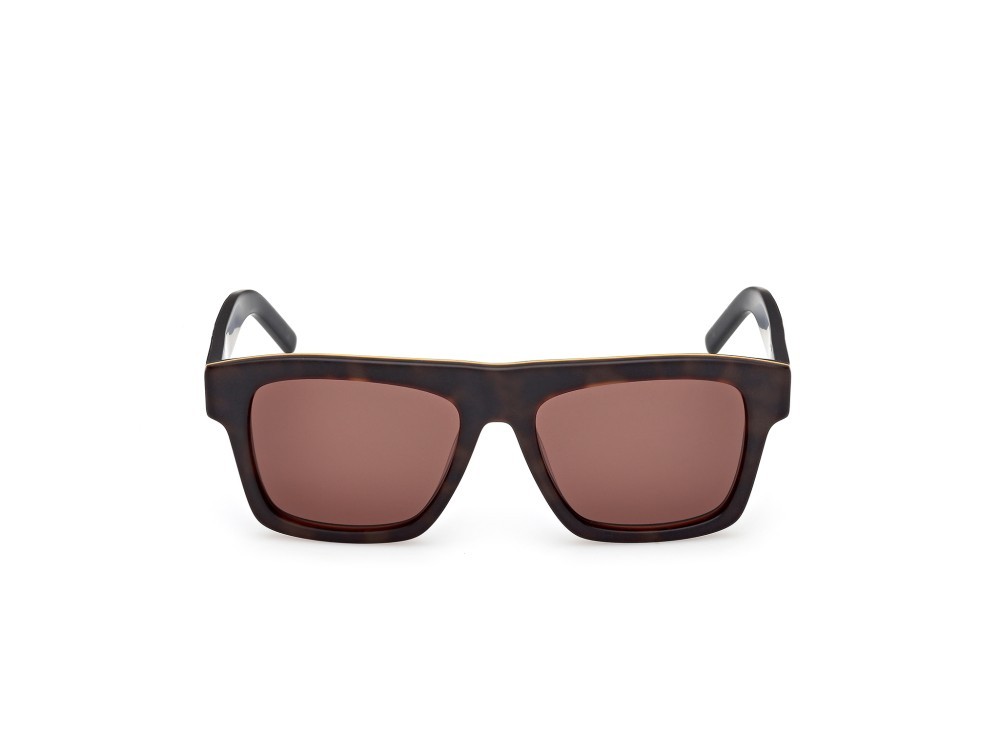 Sunglasses K-Way KW0003 (56E) color avana/monocolore - nero opaco shape rectangle lenses marrone