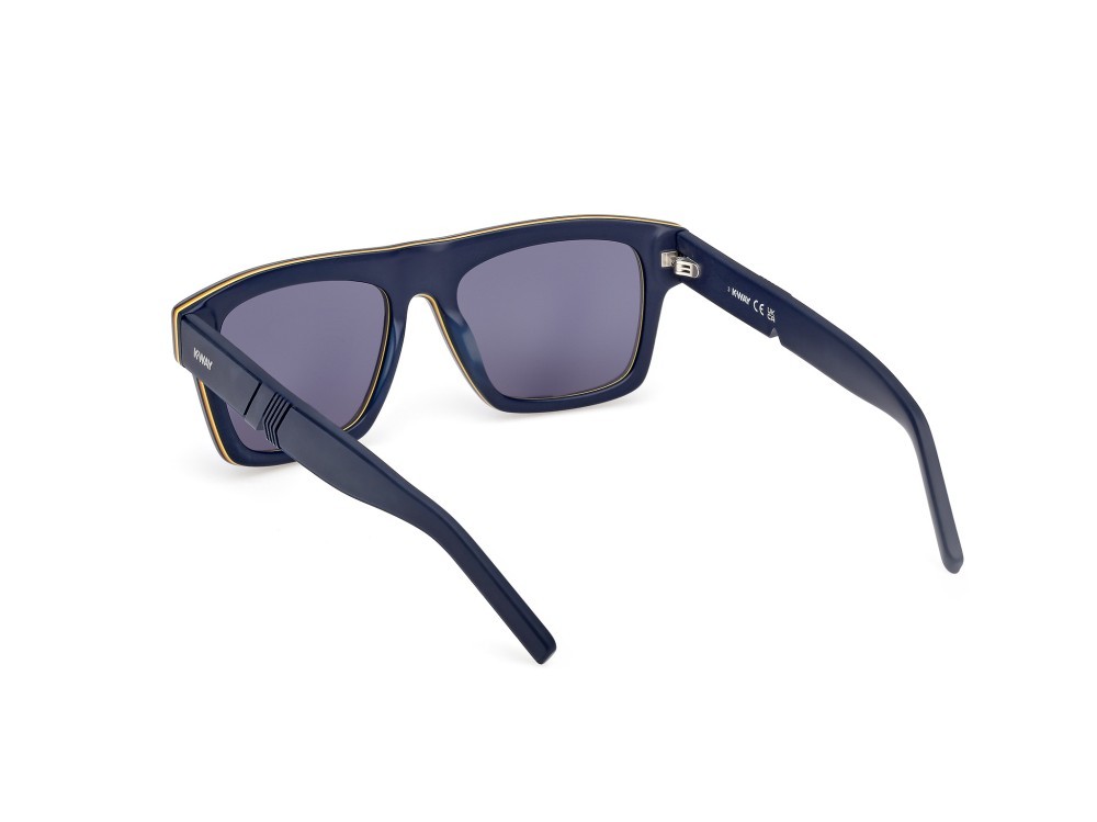 Sunglasses K-Way KW0003 (92V) color blu/monocolore - blu opaco shape rectangle lenses blu