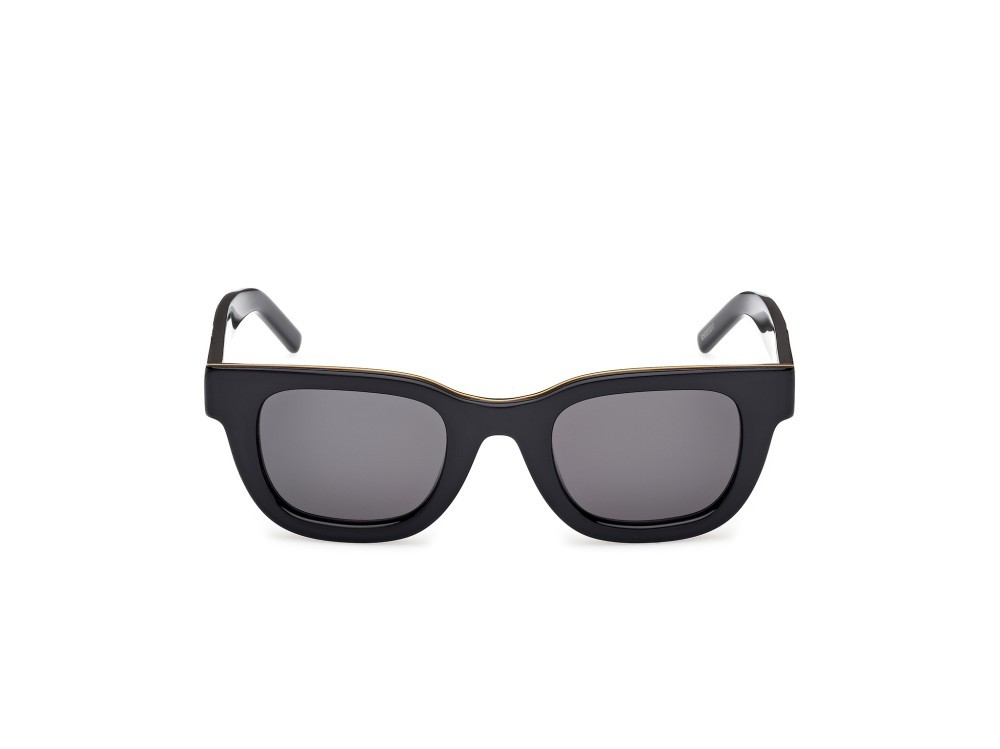 Occhiali da sole K-Way KW0004 (01A) colore nero lucido forma rettangolare lenti fumo