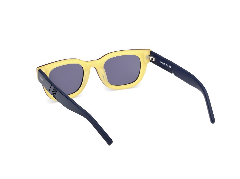 Sunglasses K-Way KW0004 (56V) color avana/monocolore - blu opaco shape rectangle lenses blu
