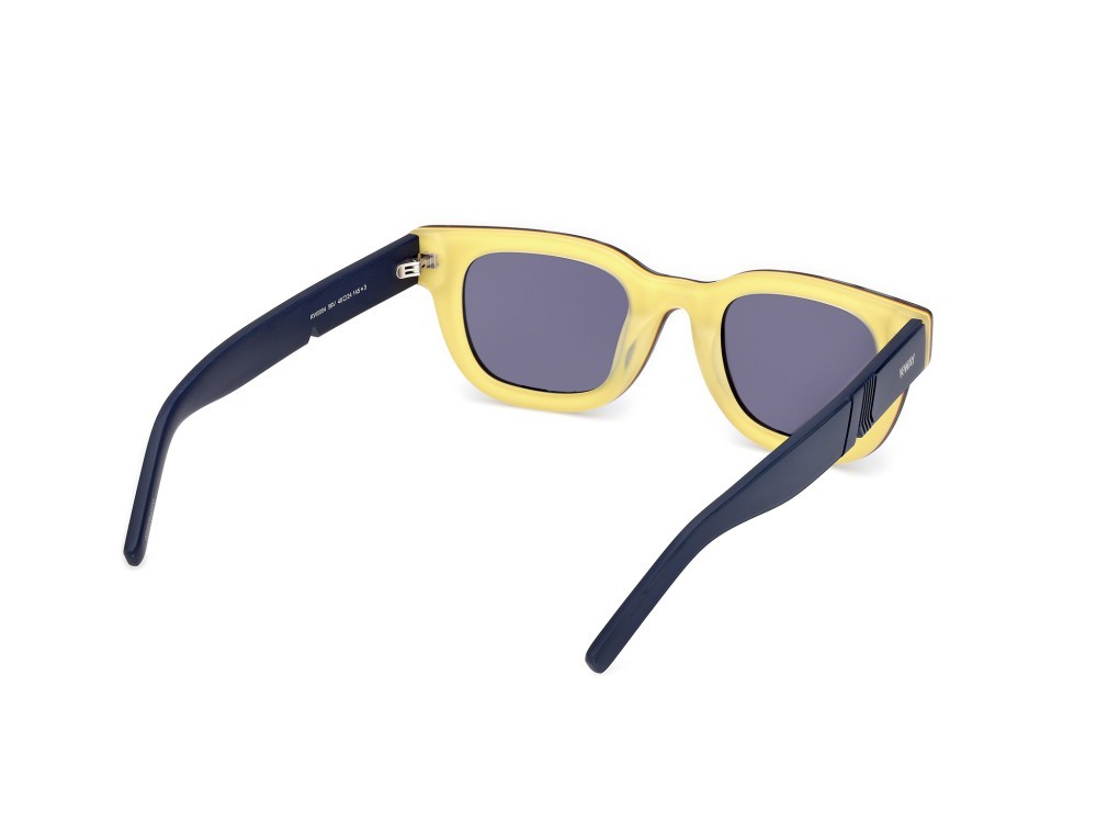 Sunglasses K-Way KW0004 (56V) color avana/monocolore - blu opaco shape rectangle lenses blu