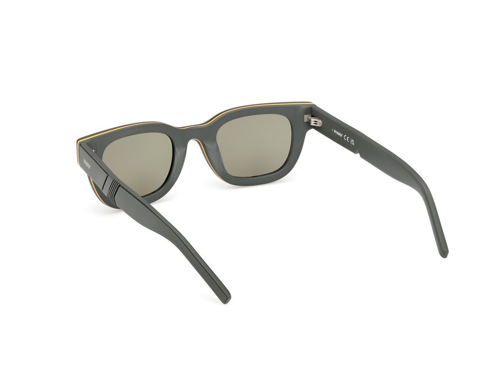 Sunglasses K-Way KW0004 (97N) color verde scuro opaco shape rectangle lenses verde