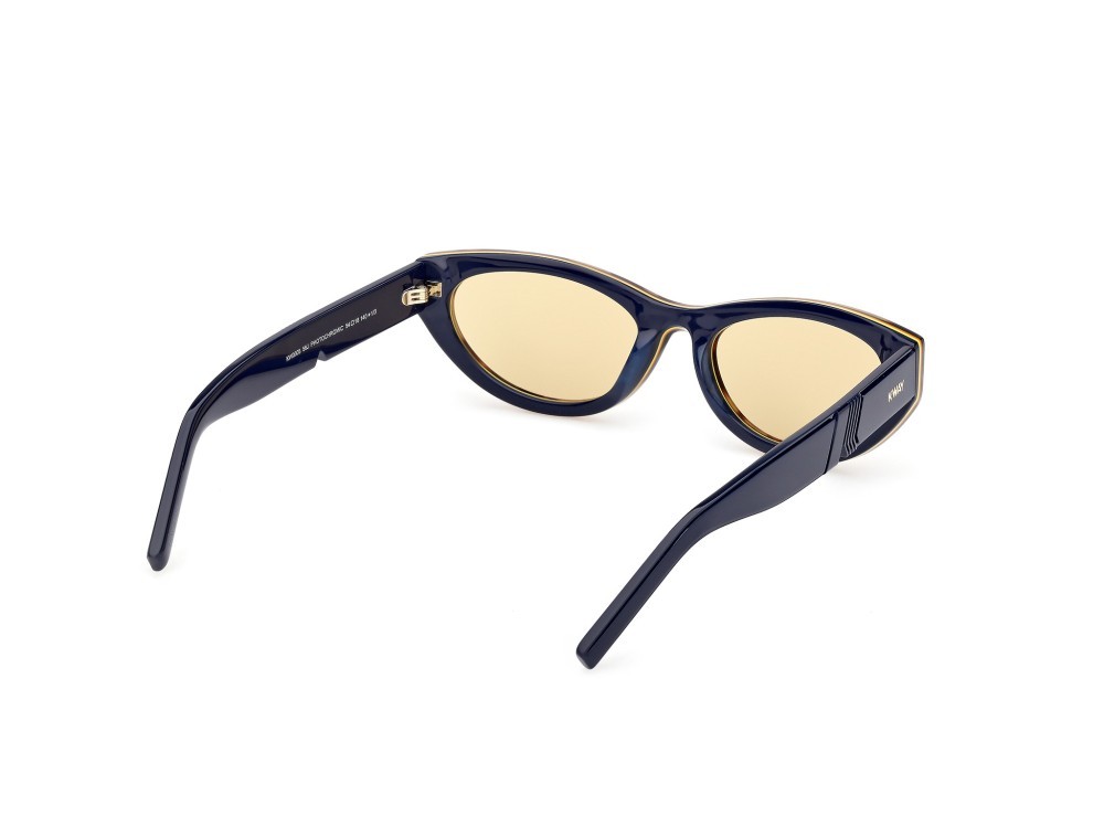 Occhiali da sole K-Way KW0005 (56J) colore avana/monocolore - blu lucido forma cat eye lenti roviex