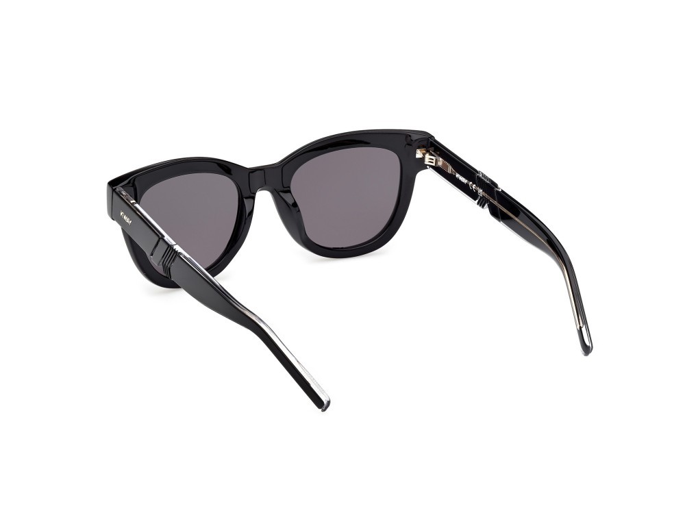 Sunglasses K-Way KW0006 (01A) color nero lucido - nero/cristallo shape round lenses fumo