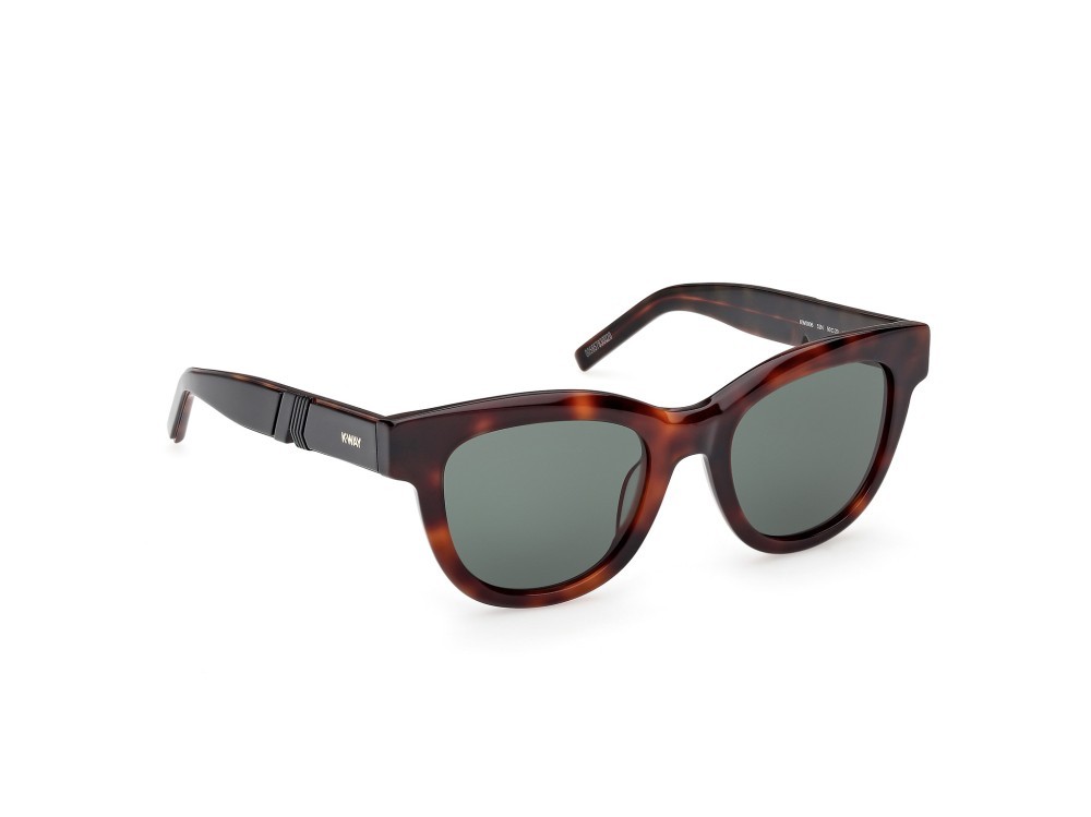 Sunglasses K-Way KW0006 (52N) color avana scura - verde chiaro/avana shape round lenses verde