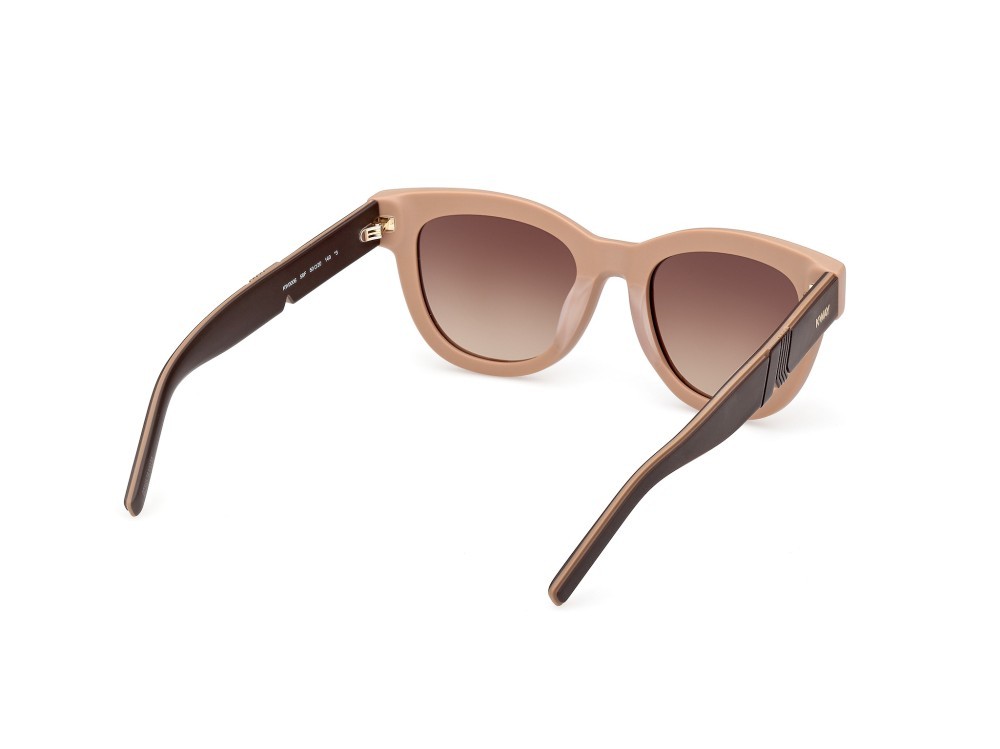 Occhiali da sole K-Way KW0006 (58F) colore beige opaco - marrone chiaro/monocolore forma rotondo lenti marrone sfumato