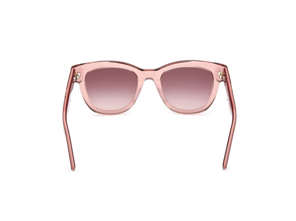 Occhiali da sole K-Way KW0006 (72Z) colore rosa chiaro lucido - bordeaux/monocolore forma rotondo lenti marrone sfumato
