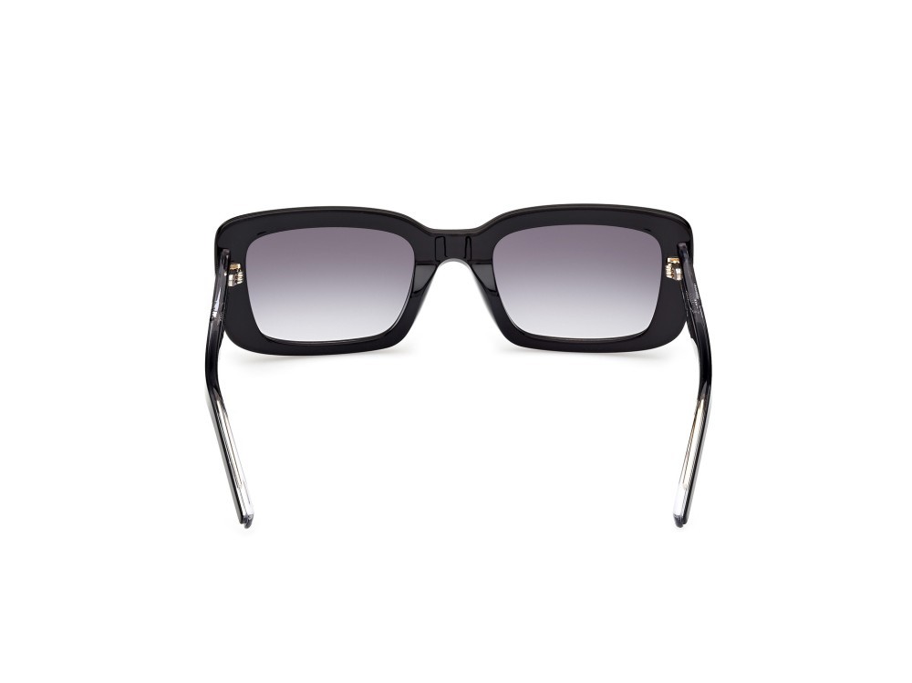 Sunglasses K-Way KW0007 (01B) color nero lucido - nero/cristallo shape rectangle lenses fumo grad.