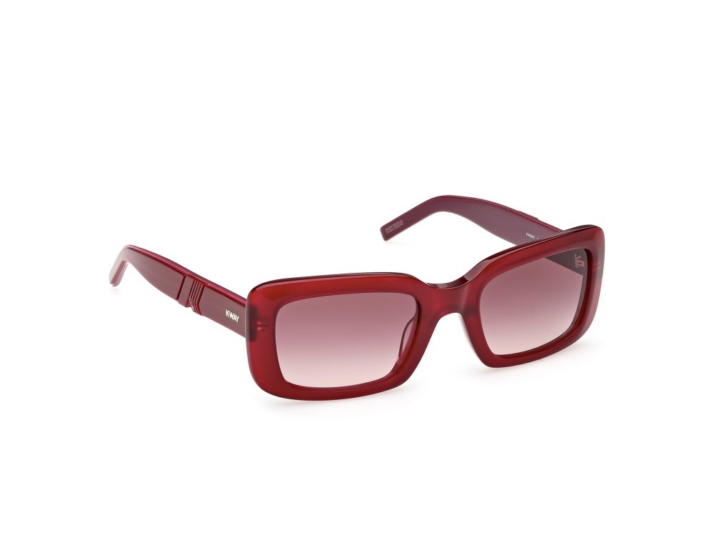 Sonnenbrillen K-Way KW0007 (66Z) farbe rosso scuro lucido form rechteckig gläser viola sfumato o specchiato