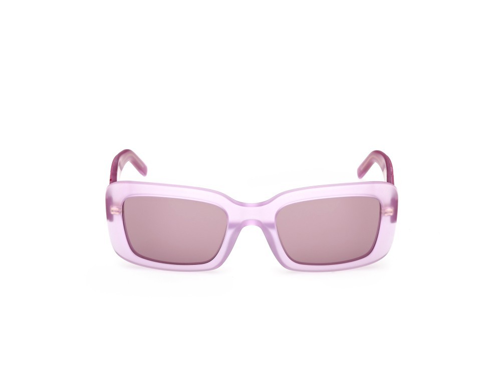 Occhiali da sole K-Way KW0007 (79Y) colore lilla opaco - viola/monocolore forma rettangolare lenti viola sfumato o specchiato