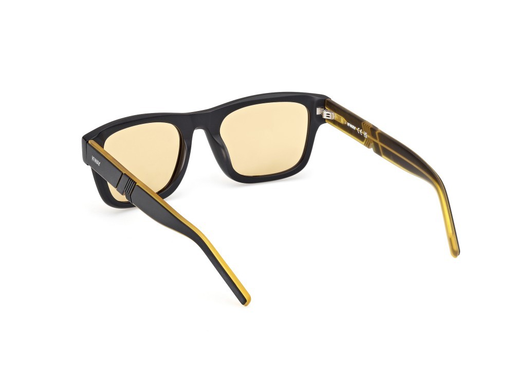 Occhiali da sole K-Way KW0009 (02J) colore nero opaco - nero/monocolore forma rettangolare lenti roviex