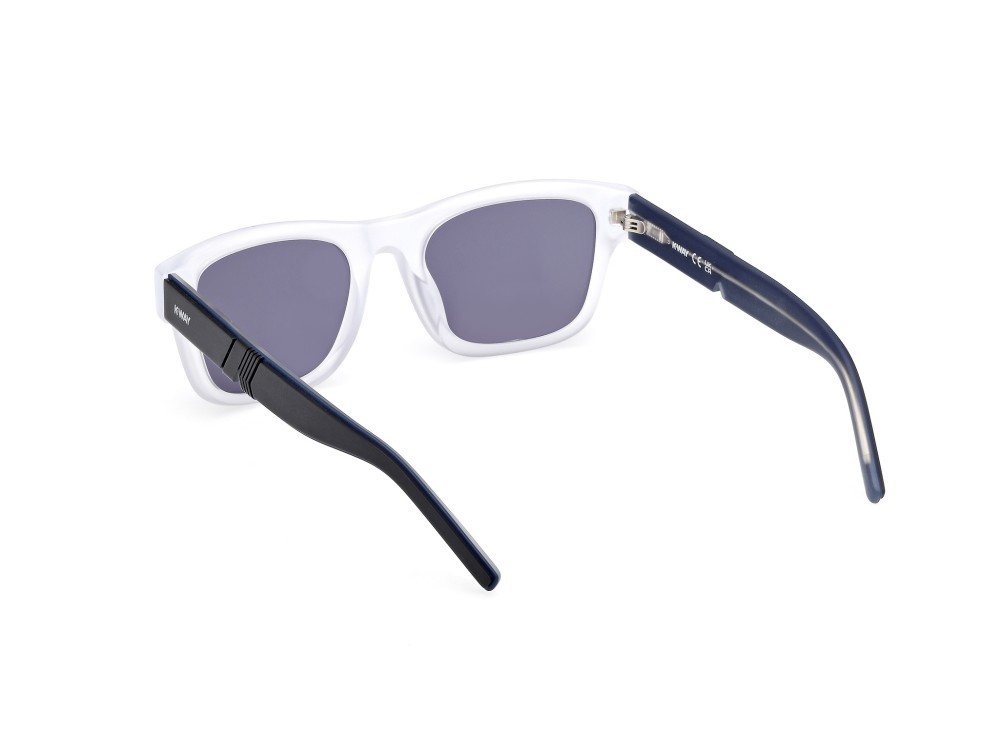 Occhiali da sole K-Way KW0009 (26V) colore cristallo - verde scuro/monocolore forma rettangolare lenti blu