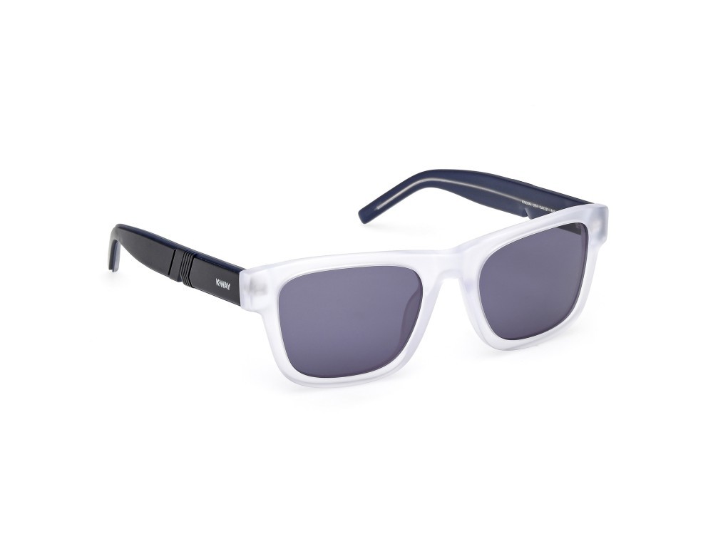 Occhiali da sole K-Way KW0009 (26V) colore cristallo - verde scuro/monocolore forma rettangolare lenti blu