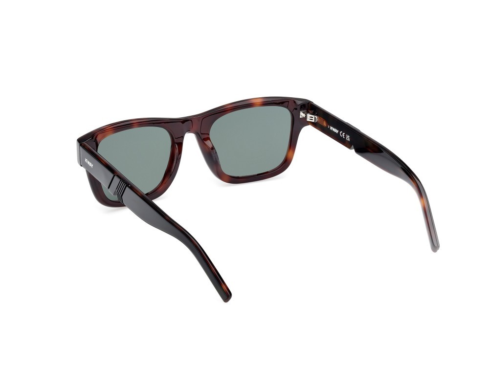 Occhiali da sole K-Way KW0009 (52N) colore avana scura - verde chiaro/monocolore forma rettangolare lenti verde