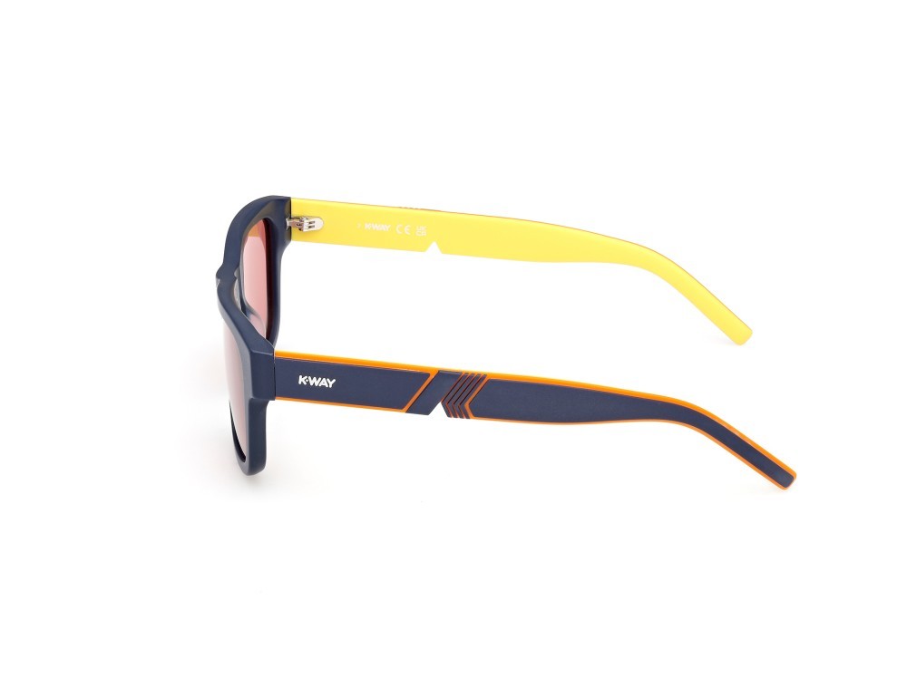 Occhiali da sole K-Way KW0009 (91E) colore blu opaco - blu/monocolore forma rettangolare lenti roviex