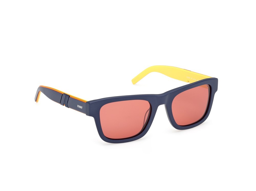 Occhiali da sole K-Way KW0009 (91E) colore blu opaco - blu/monocolore forma rettangolare lenti roviex
