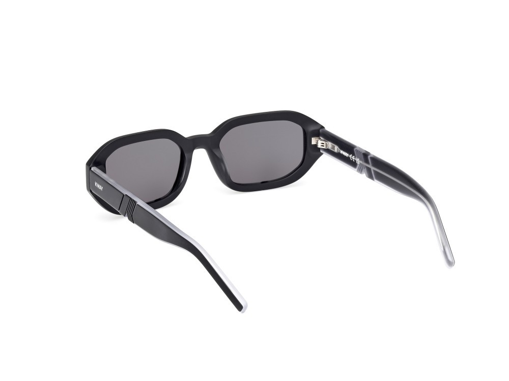 Occhiali da sole K-Way KW0010 (02A) colore nero opaco - nero/cristallo forma geometrico lenti fumo