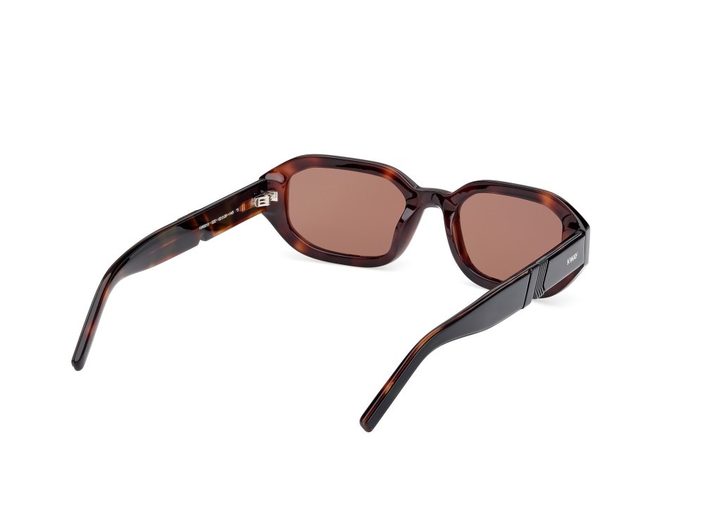 Occhiali da sole K-Way KW0010 (52E) colore avana scura - verde chiaro/monocolore forma geometrico lenti marrone