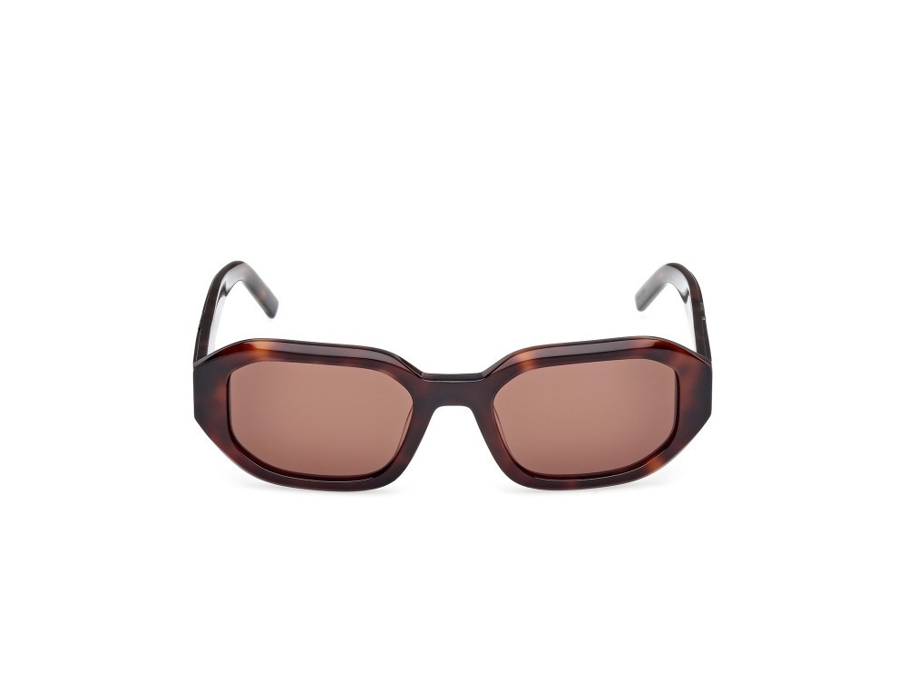 Occhiali da sole K-Way KW0010 (52E) colore avana scura - verde chiaro/monocolore forma geometrico lenti marrone