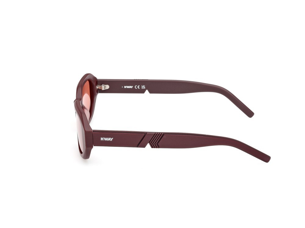 Sunglasses K-Way KW0010 (70E) color bordeaux opaco shape geometric lenses bordeaux
