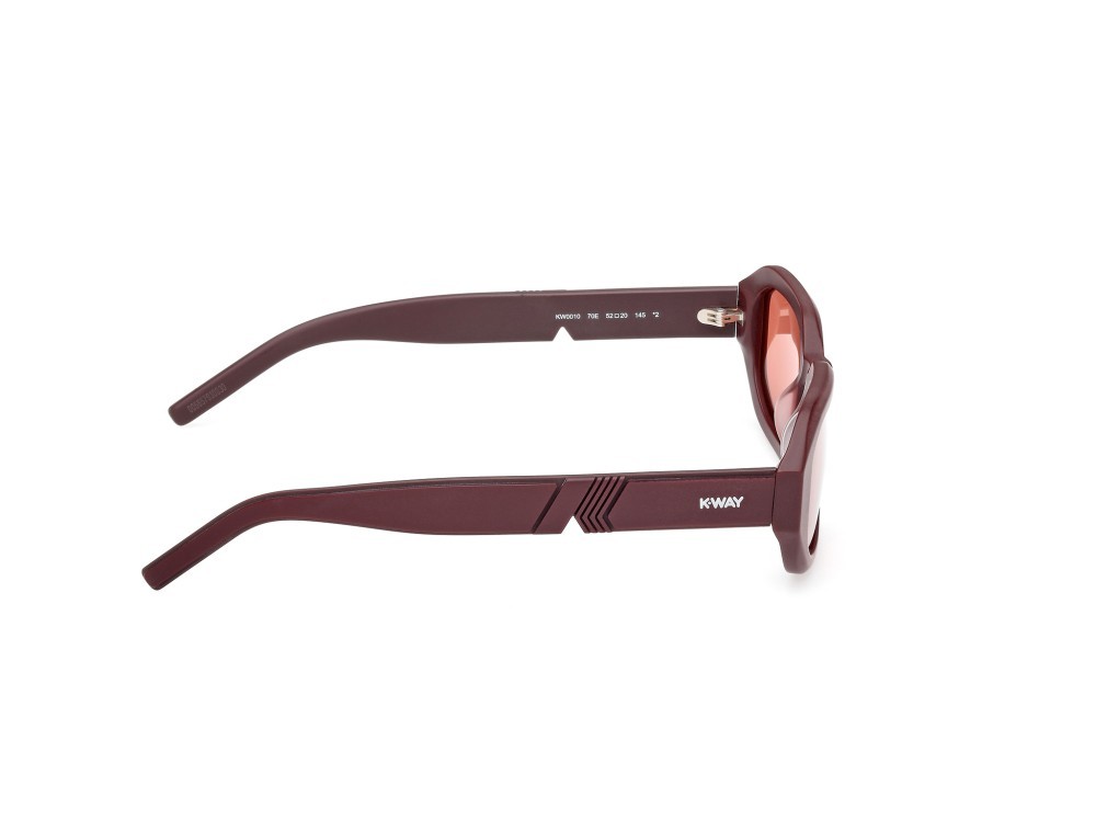Sunglasses K-Way KW0010 (70E) color bordeaux opaco shape geometric lenses bordeaux