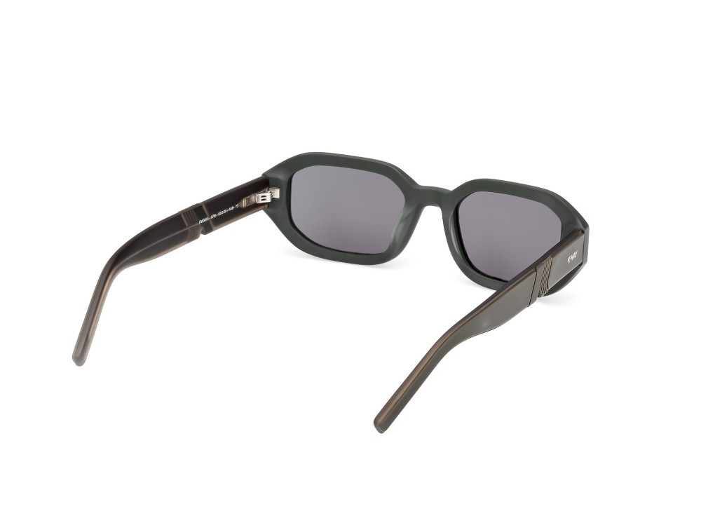 Occhiali da sole K-Way KW0010 (97N) colore verde scuro opaco  forma geometrico lenti verde