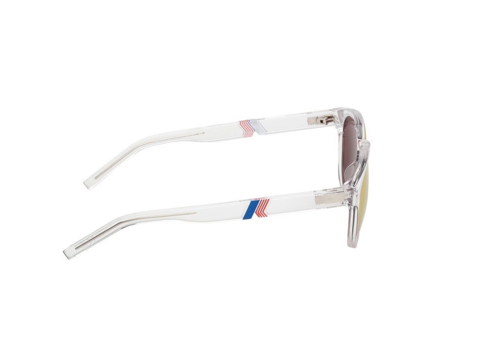 Occhiali da sole K-Way KW0011 (26L) colore cristallo  forma rotondo lenti roviex specchiato