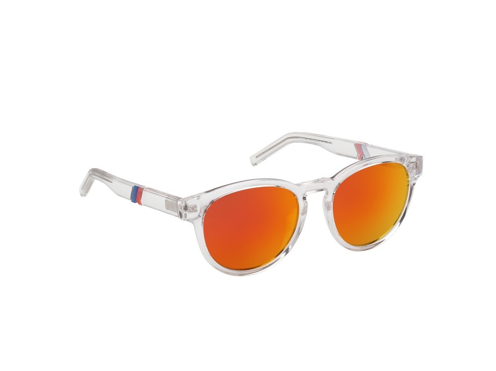 Occhiali da sole K-Way KW0011 (26L) colore cristallo  forma rotondo lenti roviex specchiato