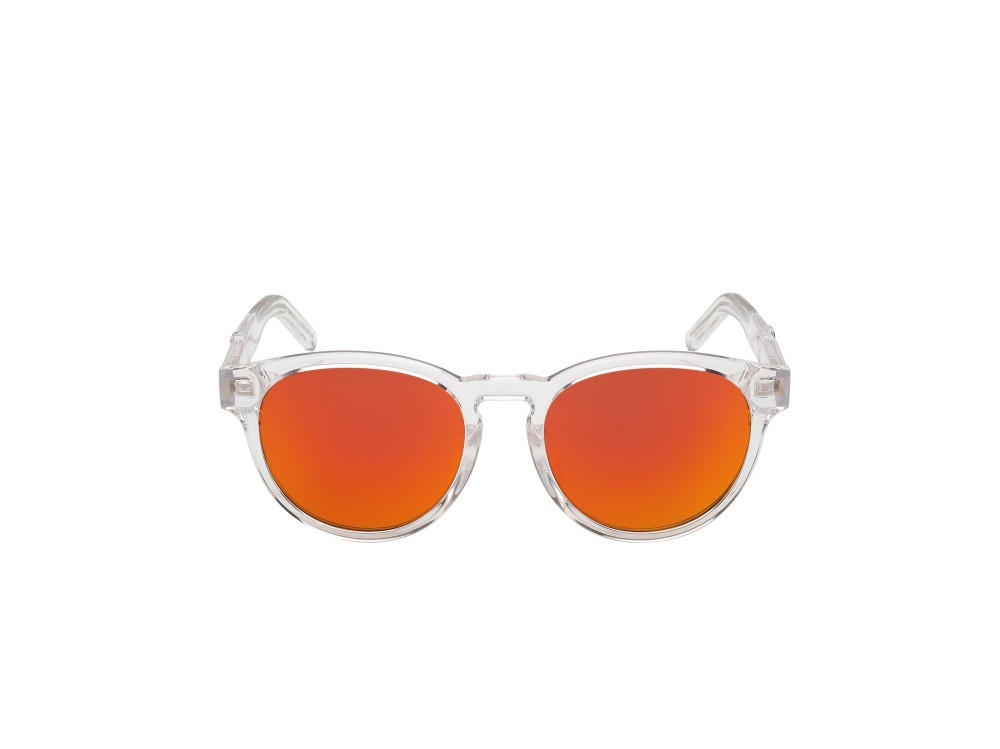 Occhiali da sole K-Way KW0011 (26L) colore cristallo  forma rotondo lenti roviex specchiato
