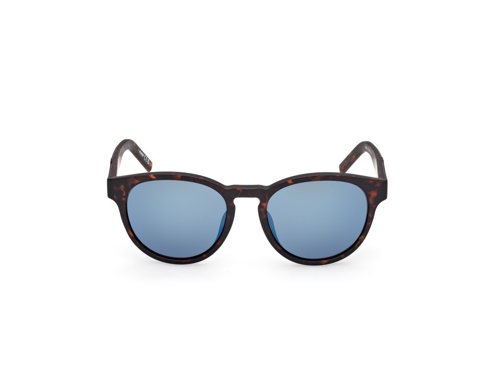 Occhiali da sole K-Way KW0011 (52X) colore avana scura forma rotondo lenti blu specchiato