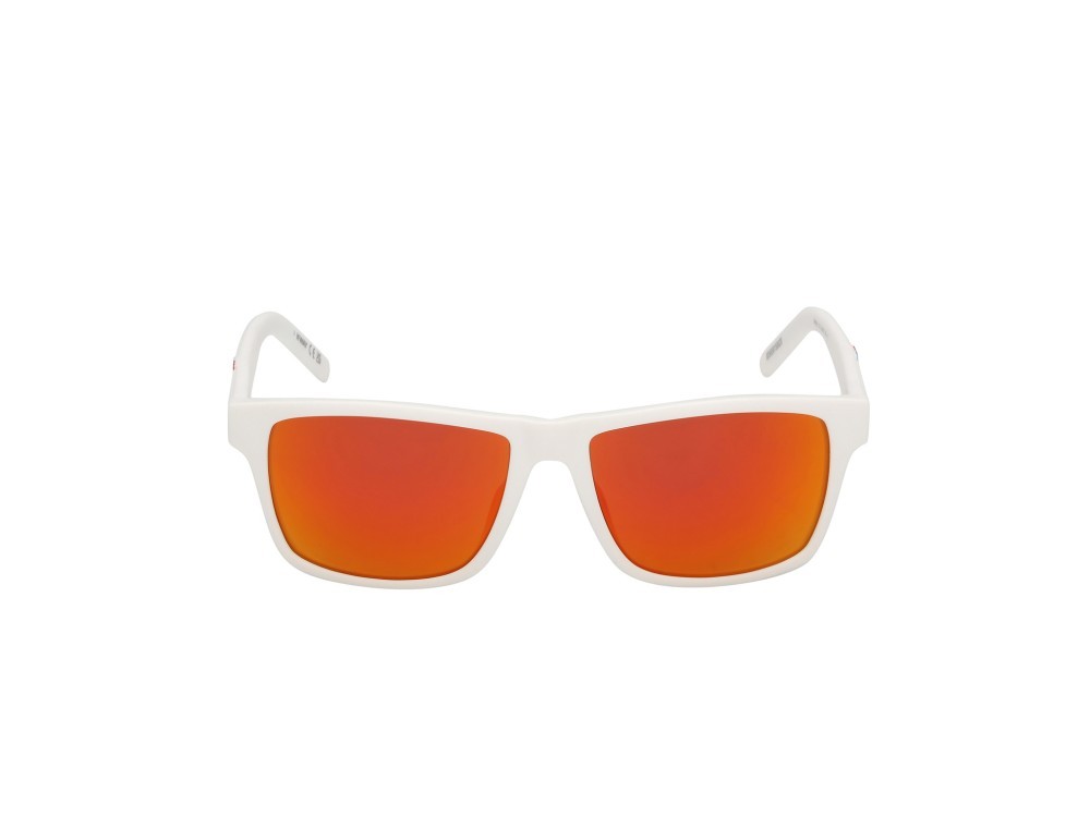 Sunglasses K-Way KW0012 (21L) color bianco opaco shape rectangle lenses roviex specchiato
