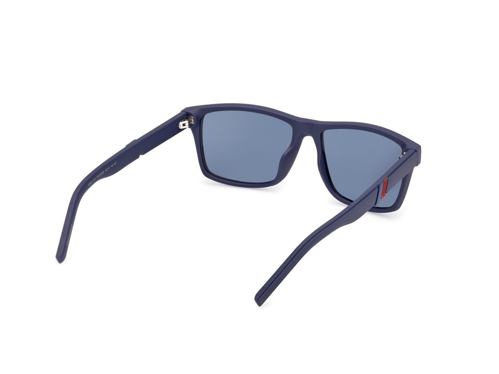 Sunglasses K-Way KW0012 (91V) color blu opaco shape rectangle lenses blu