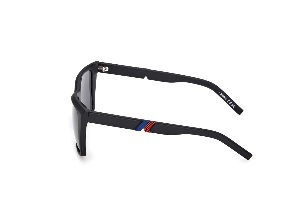 Occhiali da sole K-Way KW0013 (02A) colore nero opaco  forma farfalla lenti fumo