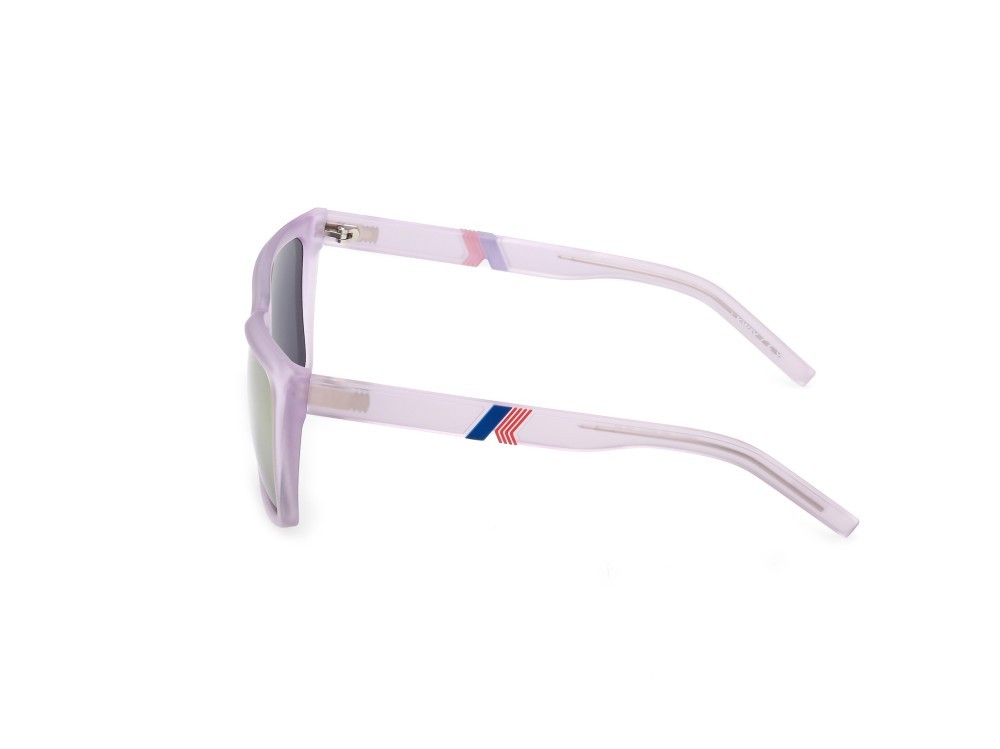 Occhiali da sole K-Way KW0013 (79Z) colore lilla opaco forma farfalla lenti viola sfumato o specchiato