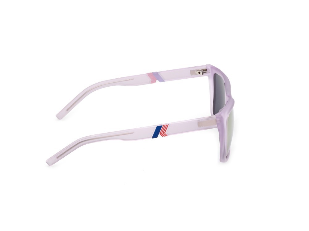 Occhiali da sole K-Way KW0013 (79Z) colore lilla opaco forma farfalla lenti viola sfumato o specchiato