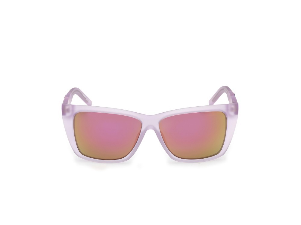 Occhiali da sole K-Way KW0013 (79Z) colore lilla opaco forma farfalla lenti viola sfumato o specchiato