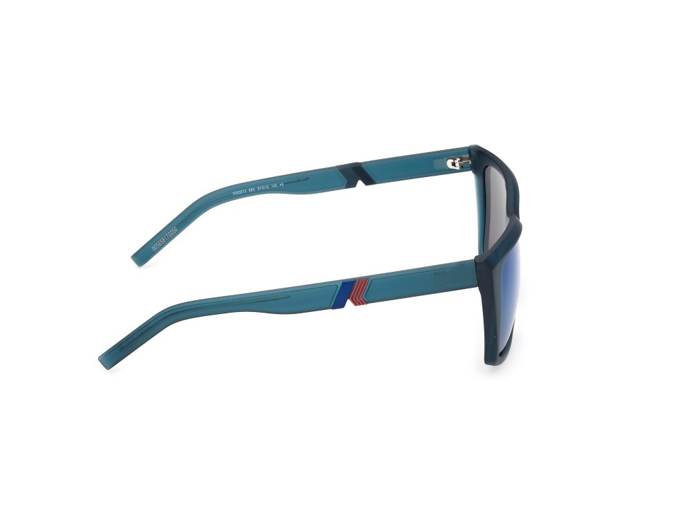 Occhiali da sole K-Way KW0013 (88X) colore turchese opaco forma farfalla lenti blu specchiato
