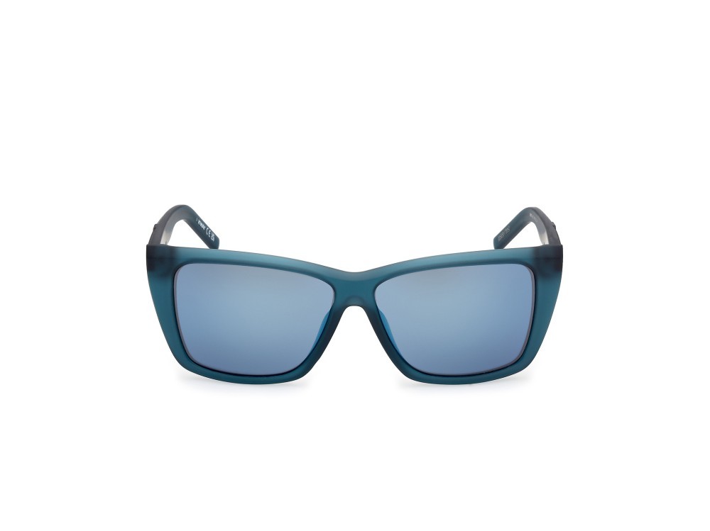 Occhiali da sole K-Way KW0013 (88X) colore turchese opaco forma farfalla lenti blu specchiato