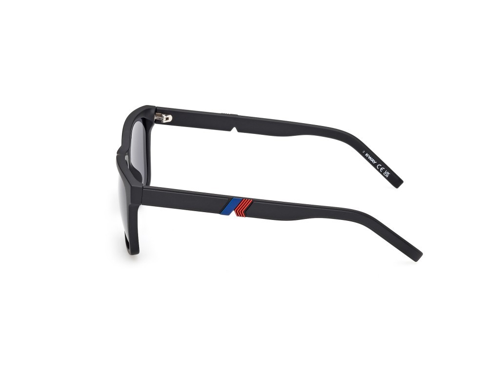 Occhiali da sole K-Way KW0014 (02A) colore nero opaco forma rettangolare lenti fumo