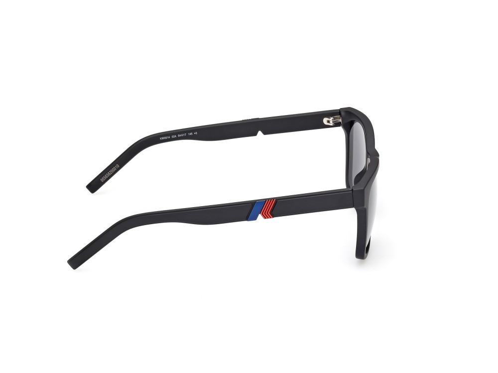 Occhiali da sole K-Way KW0014 (02A) colore nero opaco forma rettangolare lenti fumo