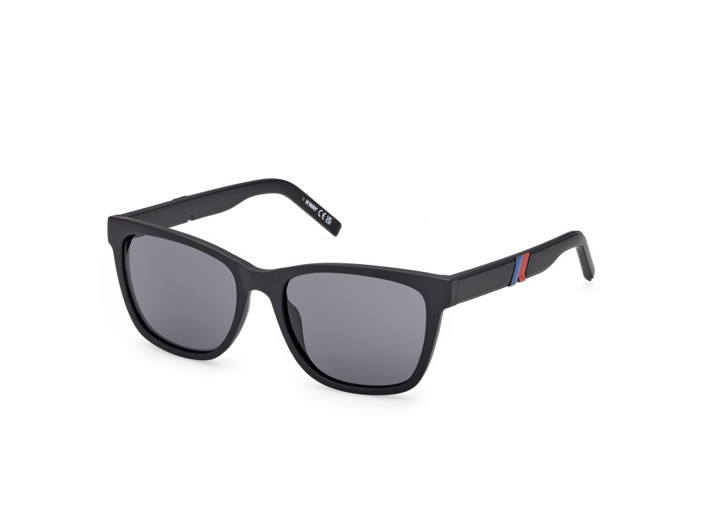 Occhiali da sole K-Way KW0014 (02A) colore nero opaco forma rettangolare lenti fumo