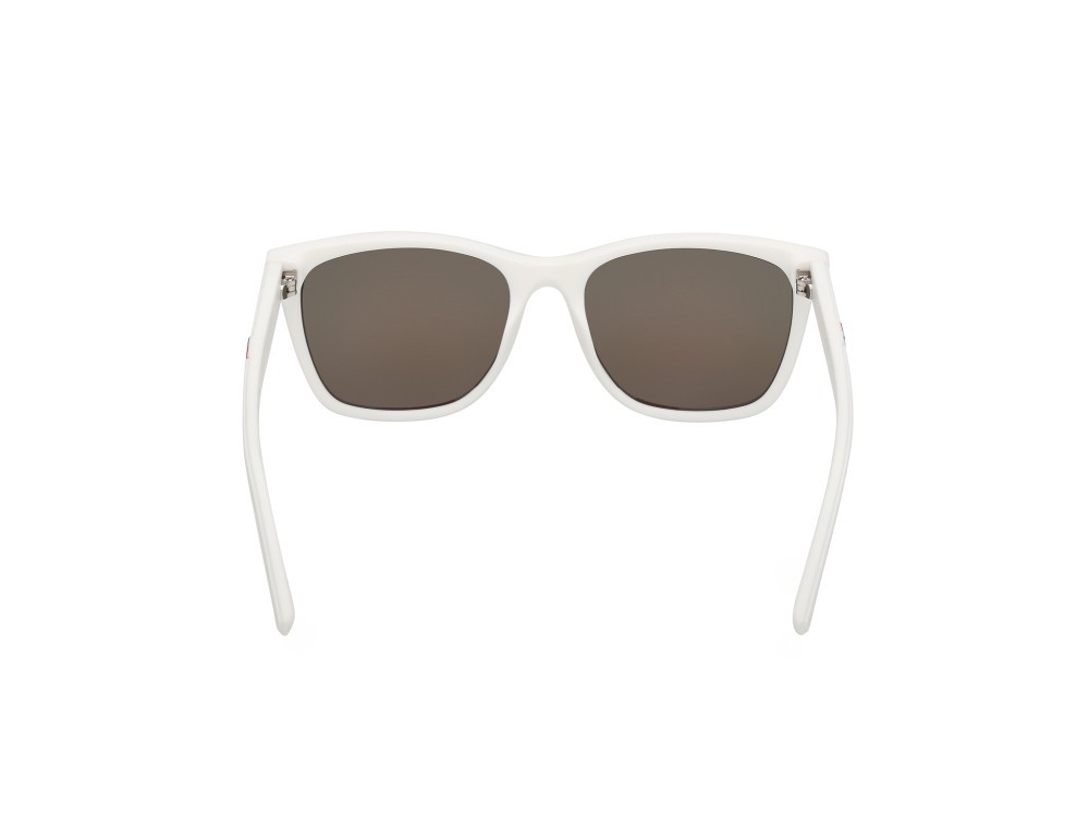 Occhiali da sole K-Way KW0014 (21X) colore bianco opaco forma rettangolare lenti blu specchiato