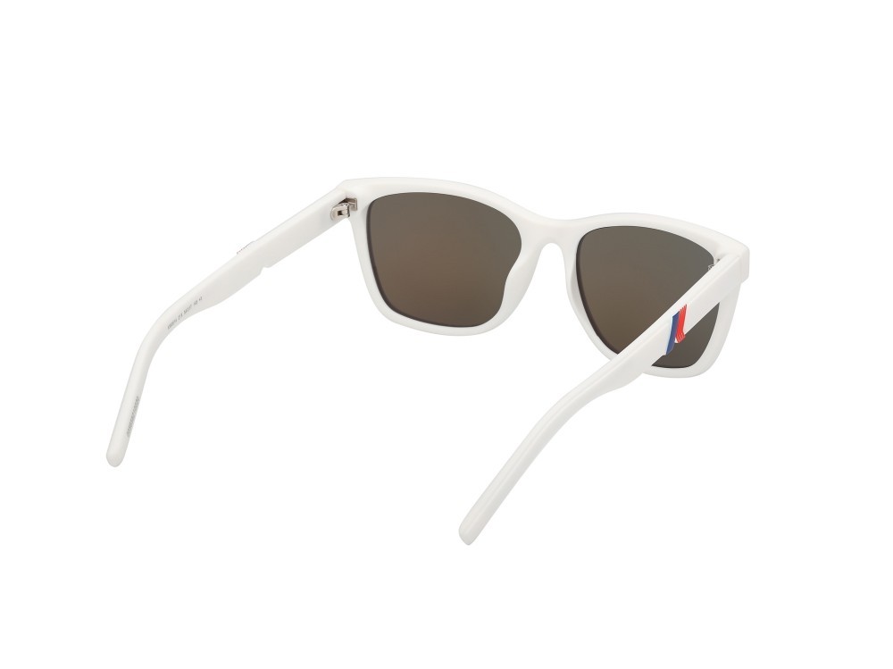 Occhiali da sole K-Way KW0014 (21X) colore bianco opaco forma rettangolare lenti blu specchiato
