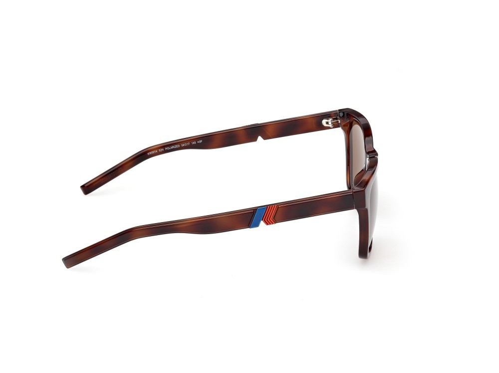 Occhiali da sole K-Way KW0014 (52H) colore avana scura forma rettangolare lenti marrone polar.