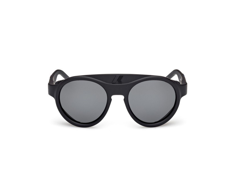 Occhiali da sole K-Way KW0015 (02D) colore nero opaco forma rotondo lenti fumo polar.