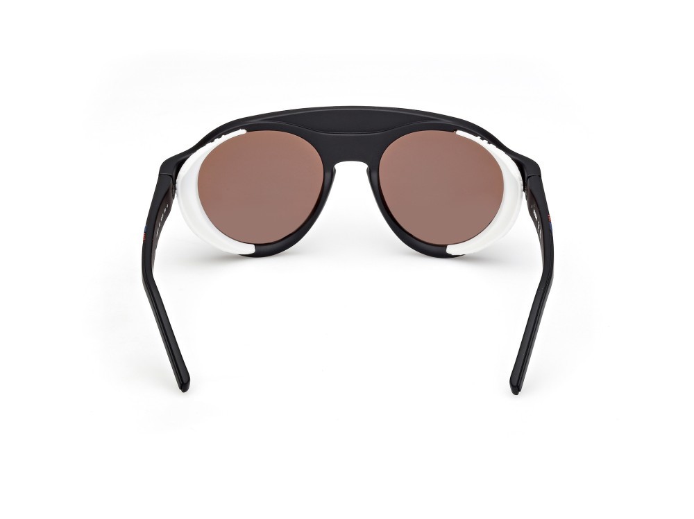 Sunglasses K-Way KW0015 (02Q) color nero opaco shape round lenses verde specchiato