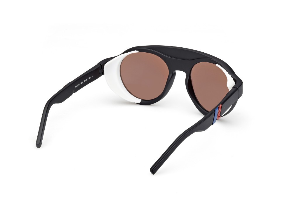 Sunglasses K-Way KW0015 (02Q) color nero opaco shape round lenses verde specchiato